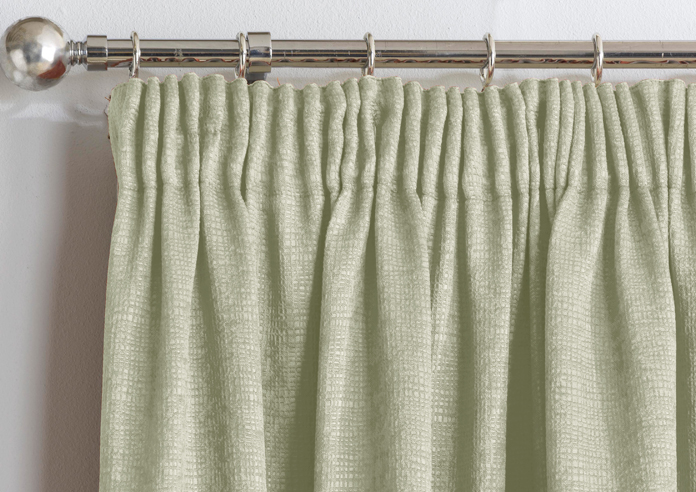Matrix Pencil Pleat, Green - Ready Made Curtains - Image 9